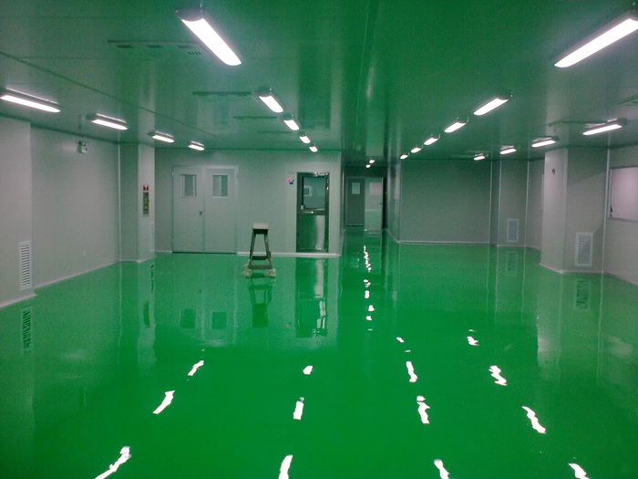 十萬(wàn)級(jí)電子凈化車間防靜電環(huán)氧地坪施工