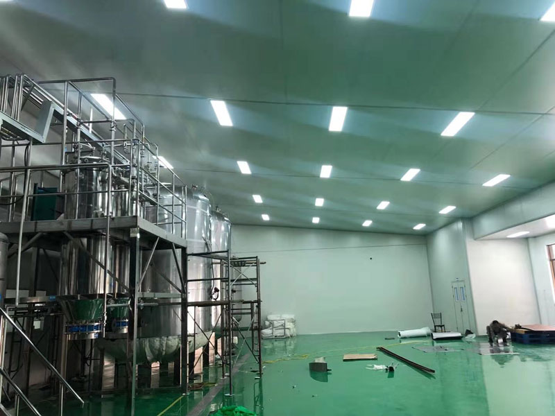 上海寶山2100平方十萬級巧克力食品廠的裝修案例